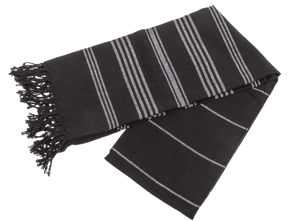 White/black coloured Fouta Towel