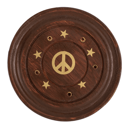 Round wooden incense stick holder,