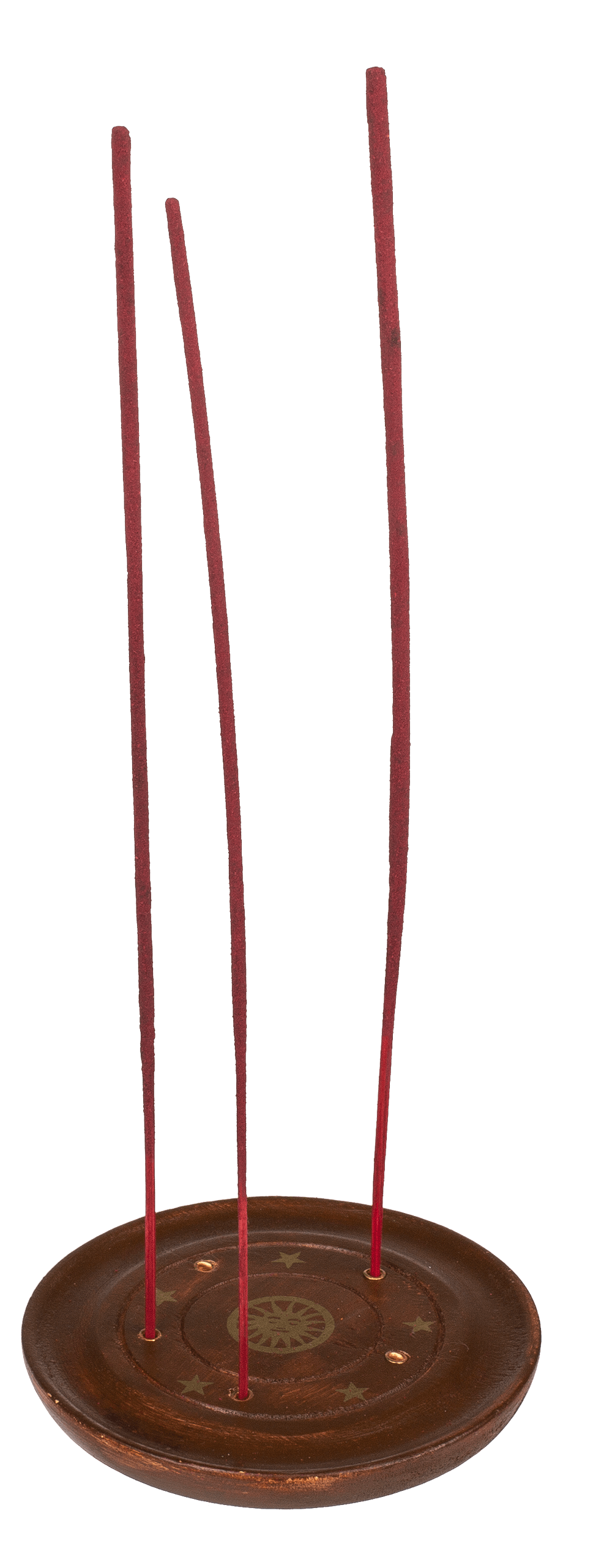 Round wooden incense stick holder,