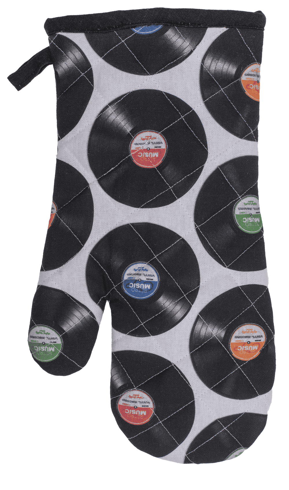 Oven mitt, vinyl records, 17 x 32 cm,