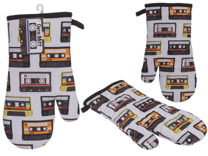 Oven mitt, cassettes, 17 x 32 cm,