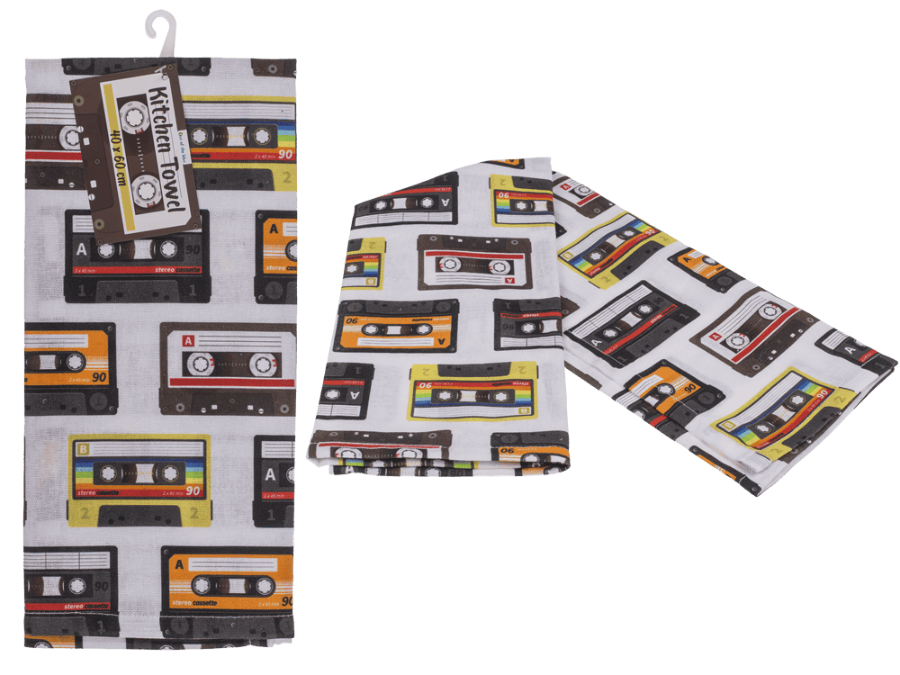 Kitchen towel, cassettes, 40 x 60 cm,