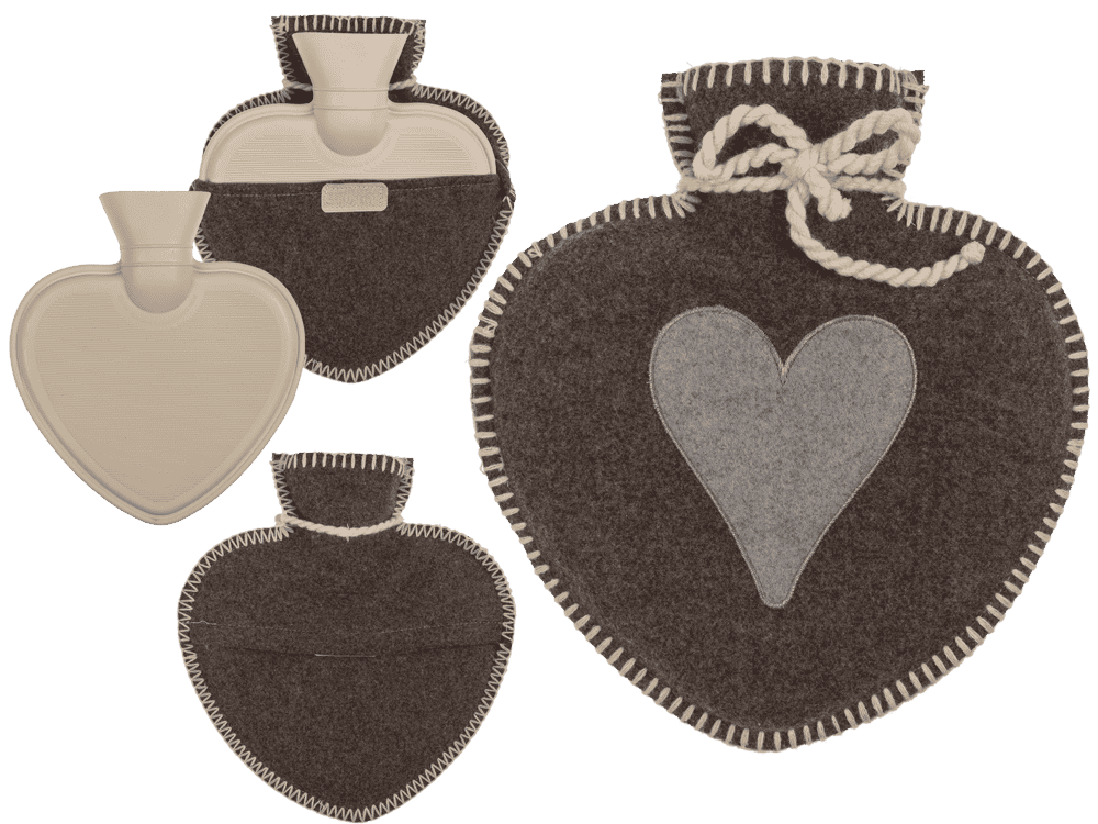 Hot water bottle in heart shape, Heart,