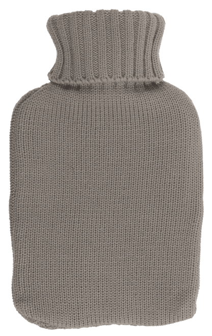 Hot water bottle with knitted cover, Cable Stitch,