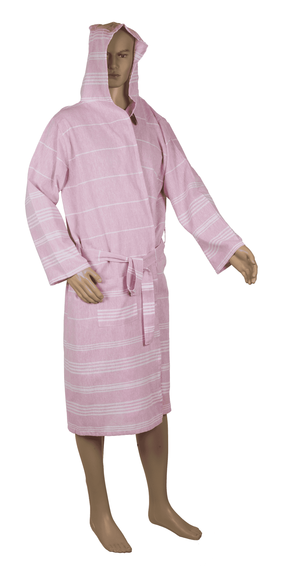 Pink/white hamam bath robe, size XXL,