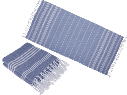 White/denim coloured Fouta towel
