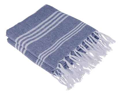 White/denim coloured Fouta towel