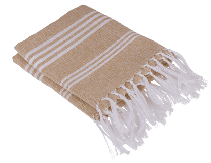 White/peach coloured Fouta towel