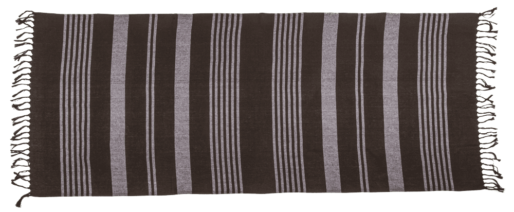 Weiß/braunes Fouta-Hamamtuch