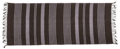 Weiß/braunes Fouta-Hamamtuch