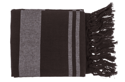 Weiß/braunes Fouta-Hamamtuch