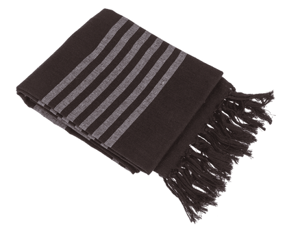 Weiß/braunes Fouta-Hamamtuch