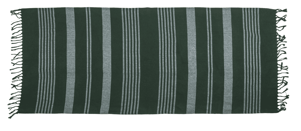 Weiß/grünes Fouta-Hamamtuch