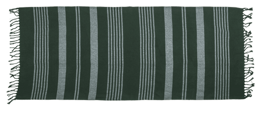 Toalla hammam fouta blanca/verde (para sauna y