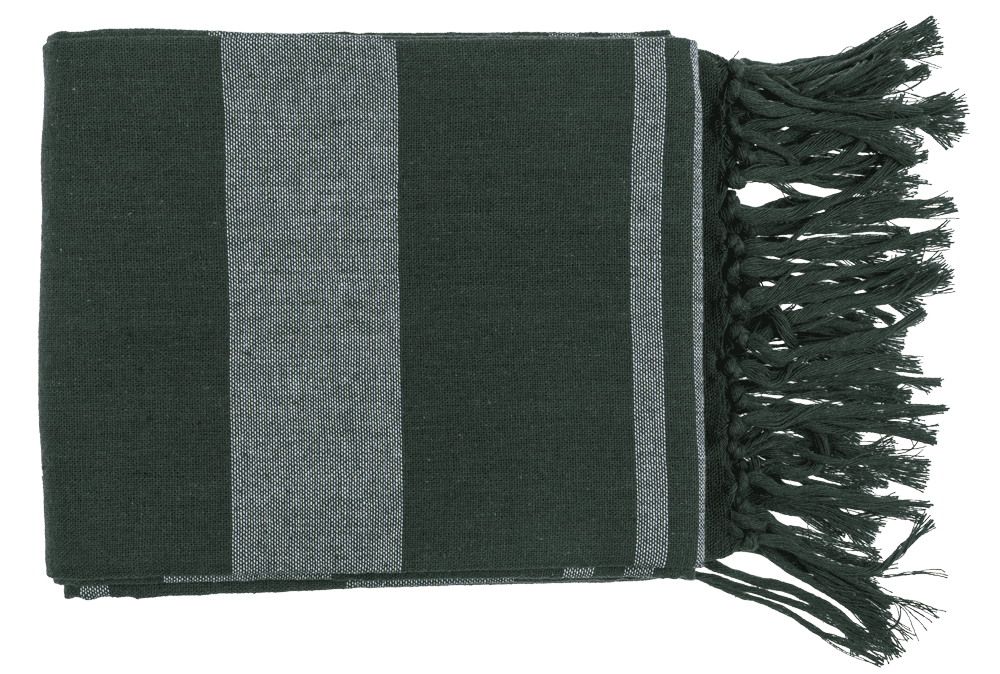 Weiß/grünes Fouta-Hamamtuch