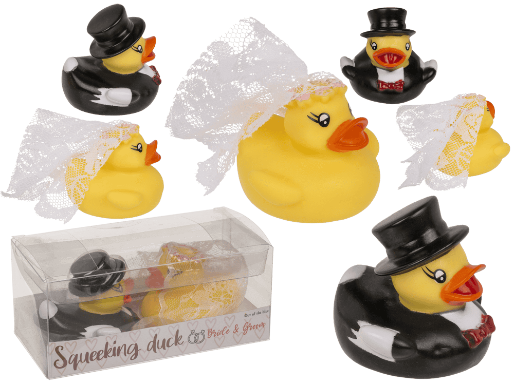 Squeaking ducks, Bride & Groom, 6 cm,