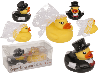 Squeaking ducks, Bride & Groom, 6 cm,