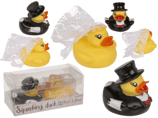 Squeaking ducks, Bride & Groom, 6 cm,