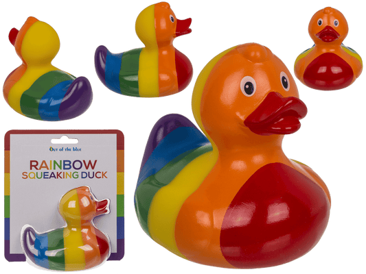 Rainbow Squeaking Duck, ca. 10 cm,