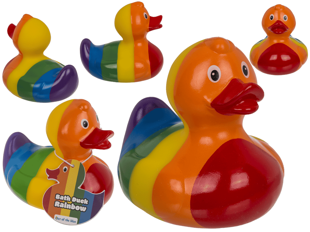 Rainbow Squeaking Duck, ca. 10 cm,