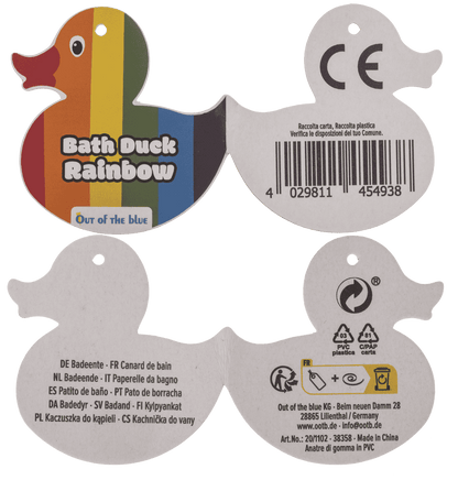 Rainbow Squeaking Duck, ca. 10 cm,
