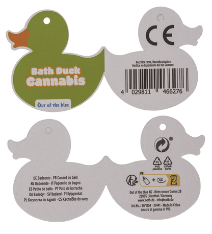 Cannabis Squeaking Duck, ca. 10 cm,
