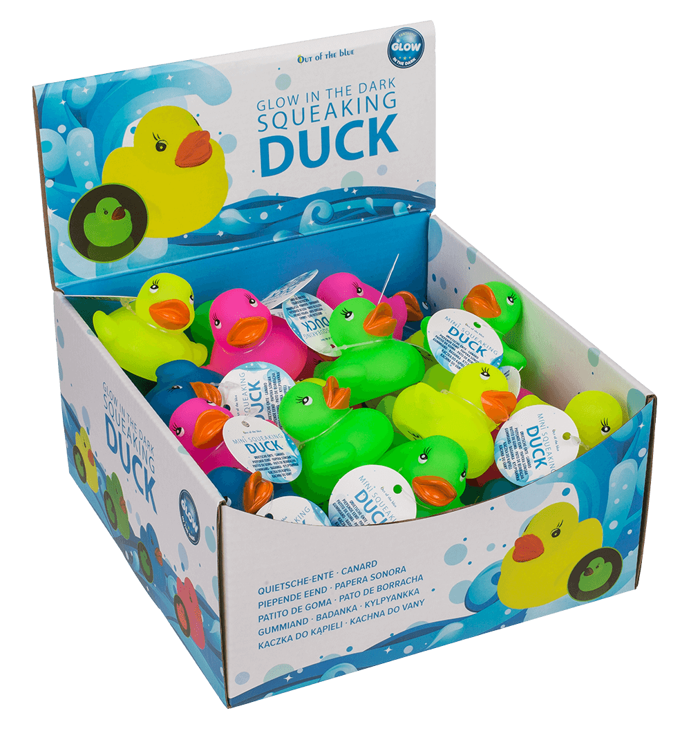 Mini Squeaking Duck, Glow in the Dark,