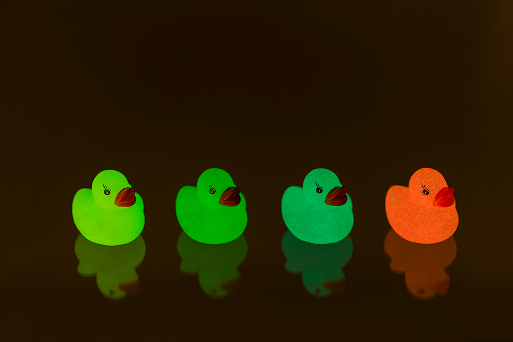 Mini Squeaking Duck, Glow in the Dark,