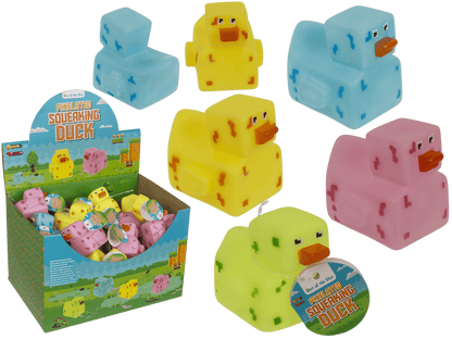 Pixelated squeaking duck, 6 x 5,5 cm,