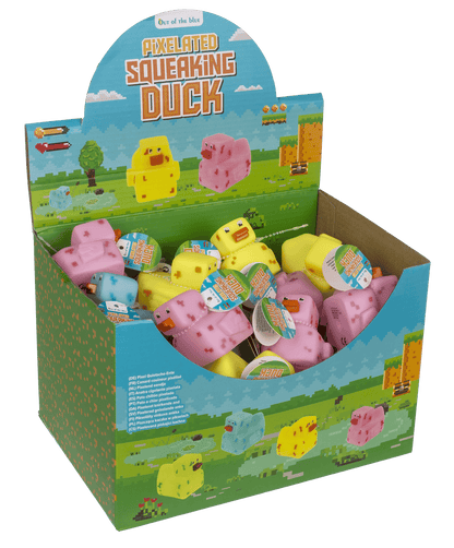 Pixelated squeaking duck, 6 x 5,5 cm,