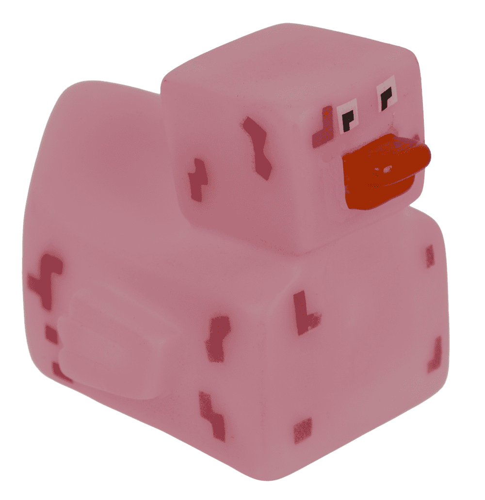 Pixelated squeaking duck, 6 x 5,5 cm,