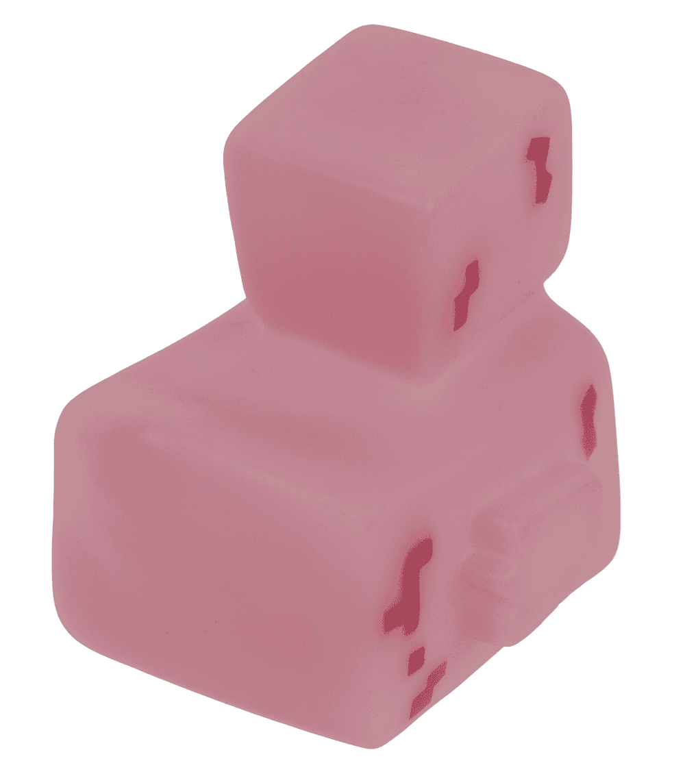 Pixelated squeaking duck, 6 x 5,5 cm,