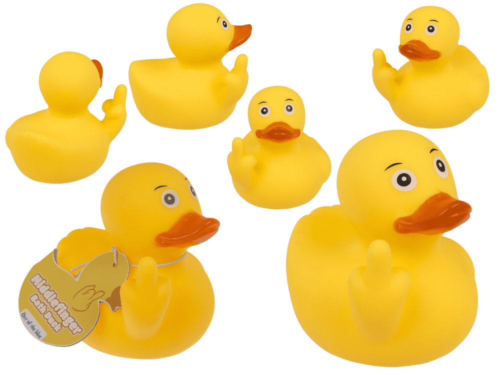 Middle finger Squeaking Duck, ca. 8 cm,