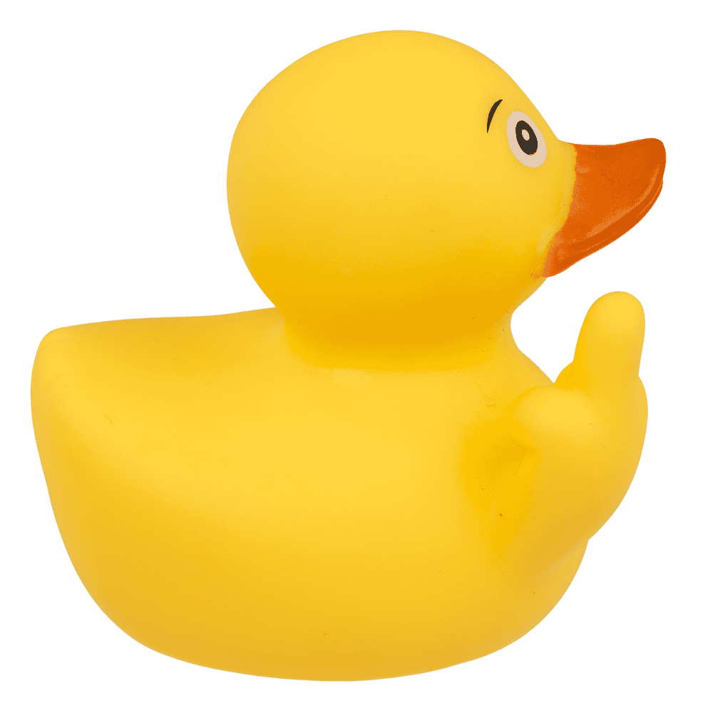 Middle finger Squeaking Duck, ca. 8 cm,