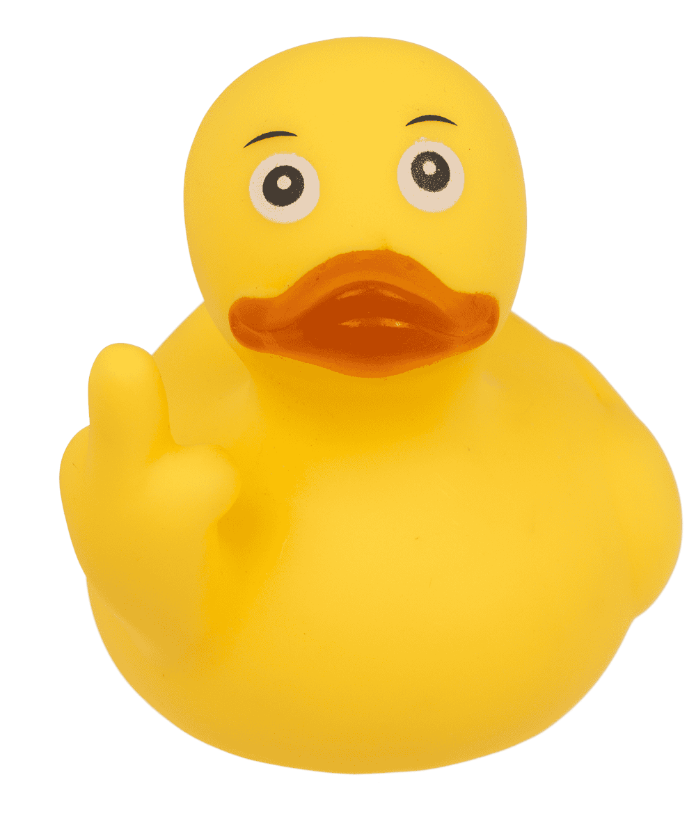 Middle finger Squeaking Duck, ca. 8 cm,