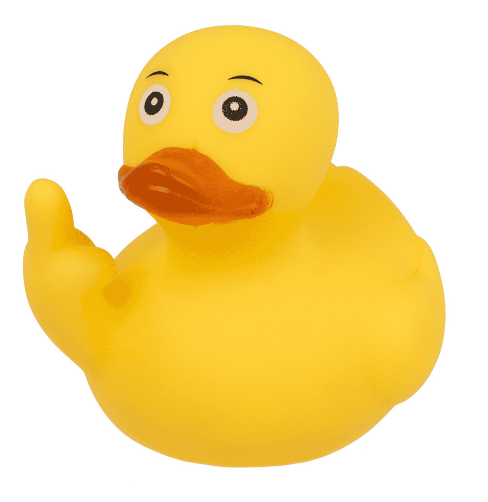 Middle finger Squeaking Duck, ca. 8 cm,