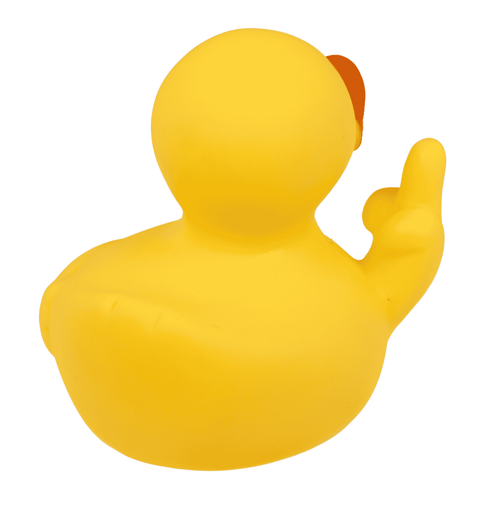 Middle finger Squeaking Duck, ca. 8 cm,