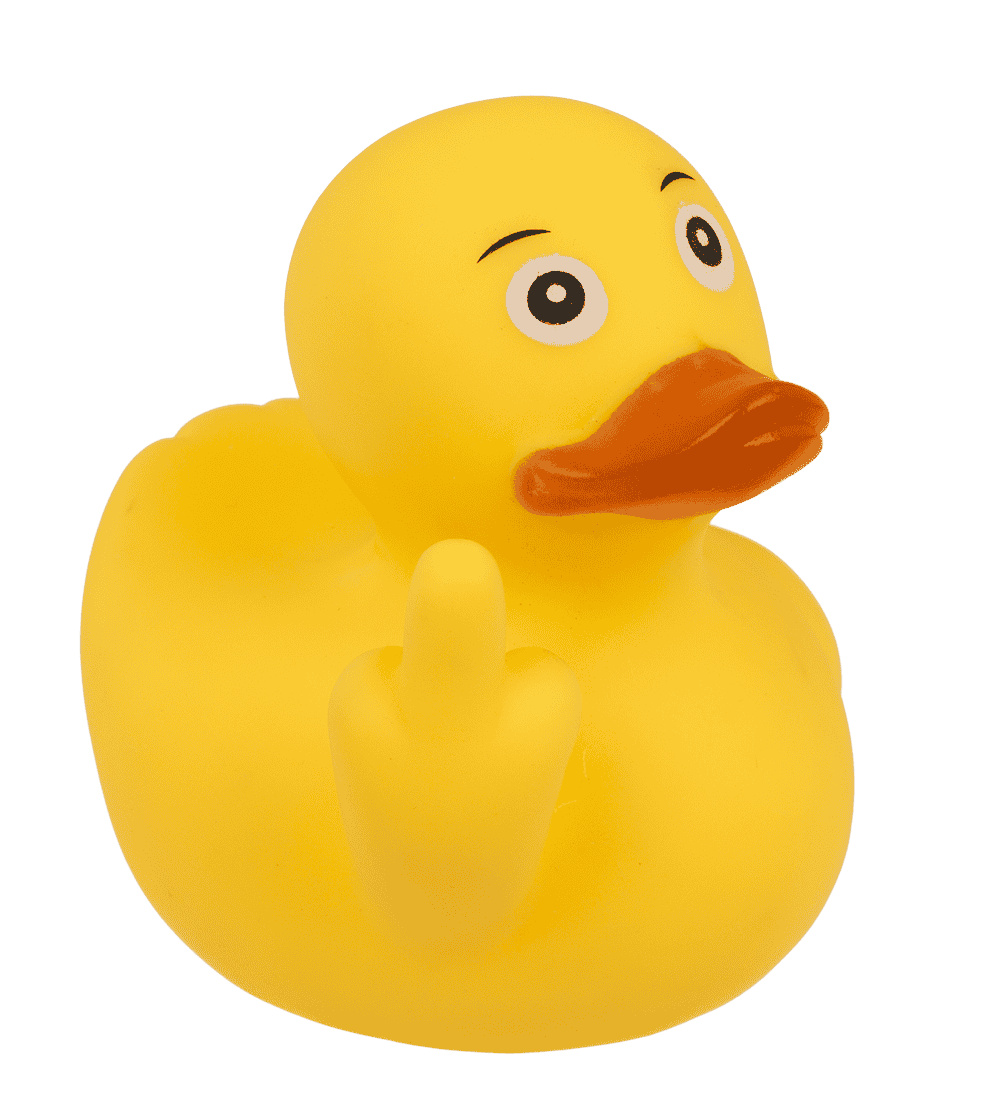 Middle finger Squeaking Duck, ca. 8 cm,