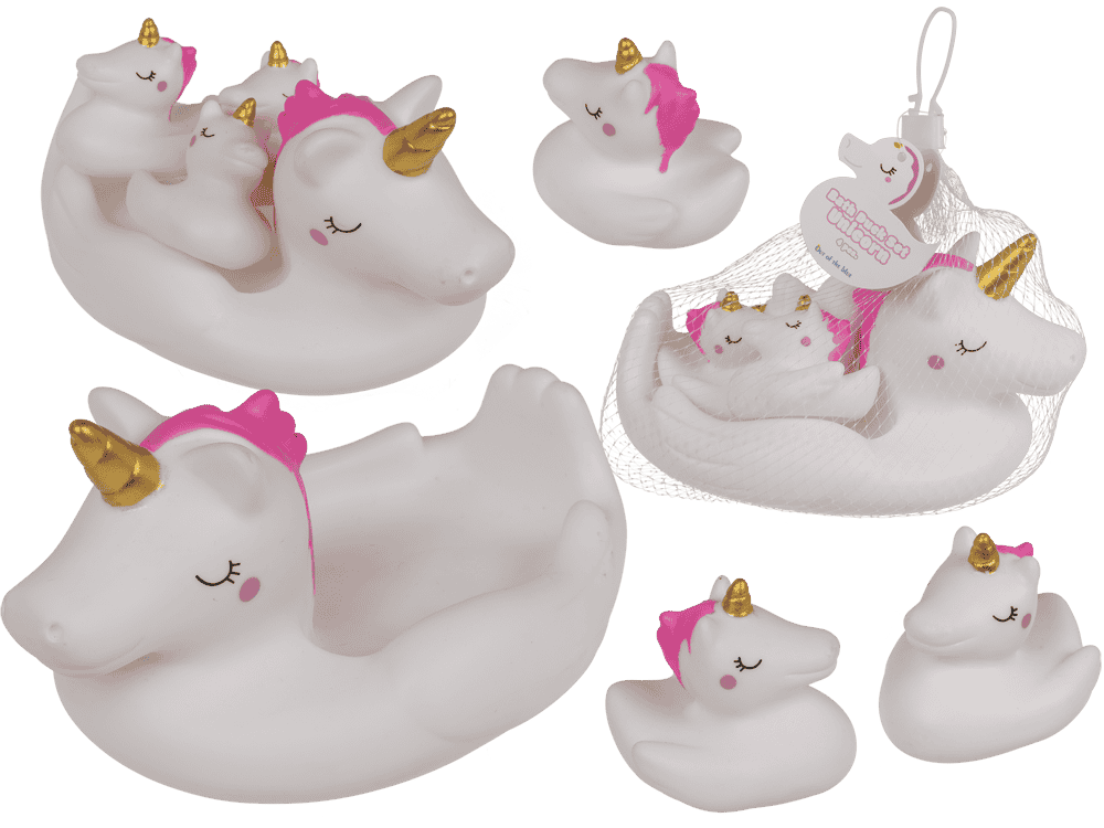 Squeaking Duck Set, Unicorn, 16 x 11 cm,