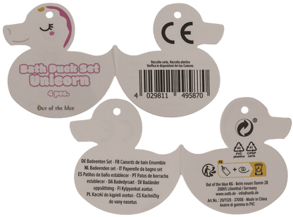 Squeaking Duck Set, Unicorn, 16 x 11 cm,