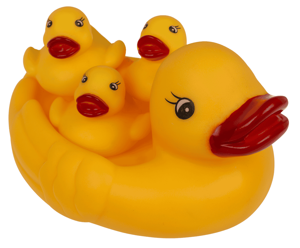 Squeaking Duck Set, 15,5 x 12 cm,