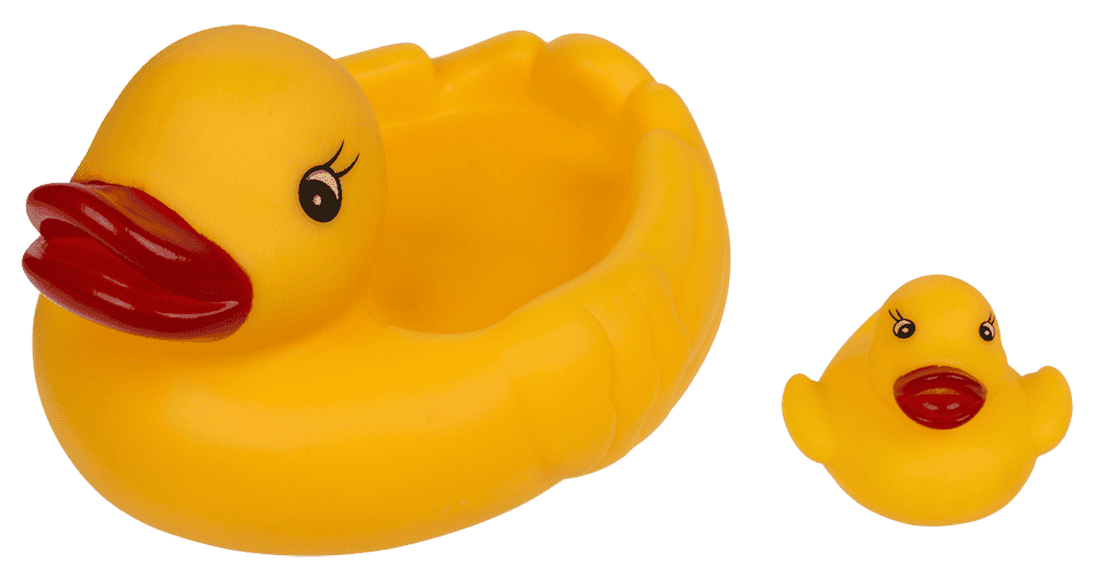 Squeaking Duck Set, 15,5 x 12 cm,