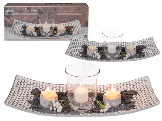 White/grey wooden plate,