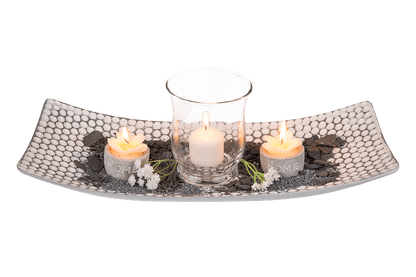 White/grey wooden plate,