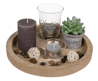 Natural coloured Wooden Plate, round