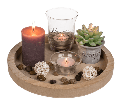 Natural coloured Wooden Plate, round