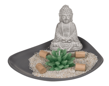 Grey coloured wooden plate,