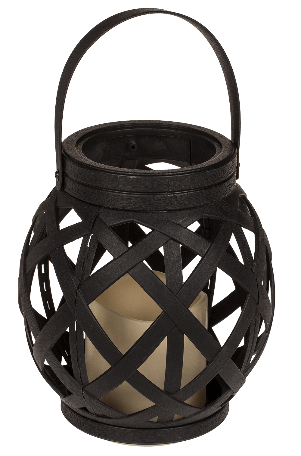 Lantern with handle, LED candle & Timer,