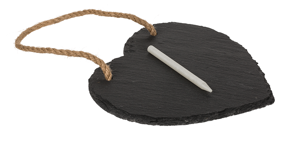 Heart shaped slate board,