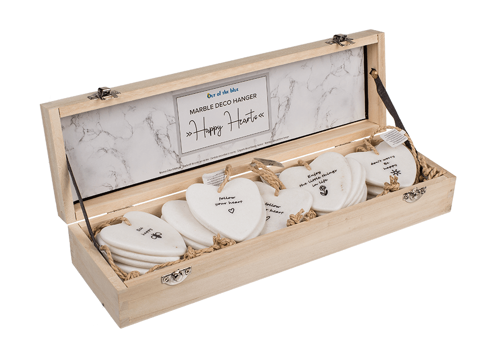 Marble hearts, Happy Hearts, for hanging,